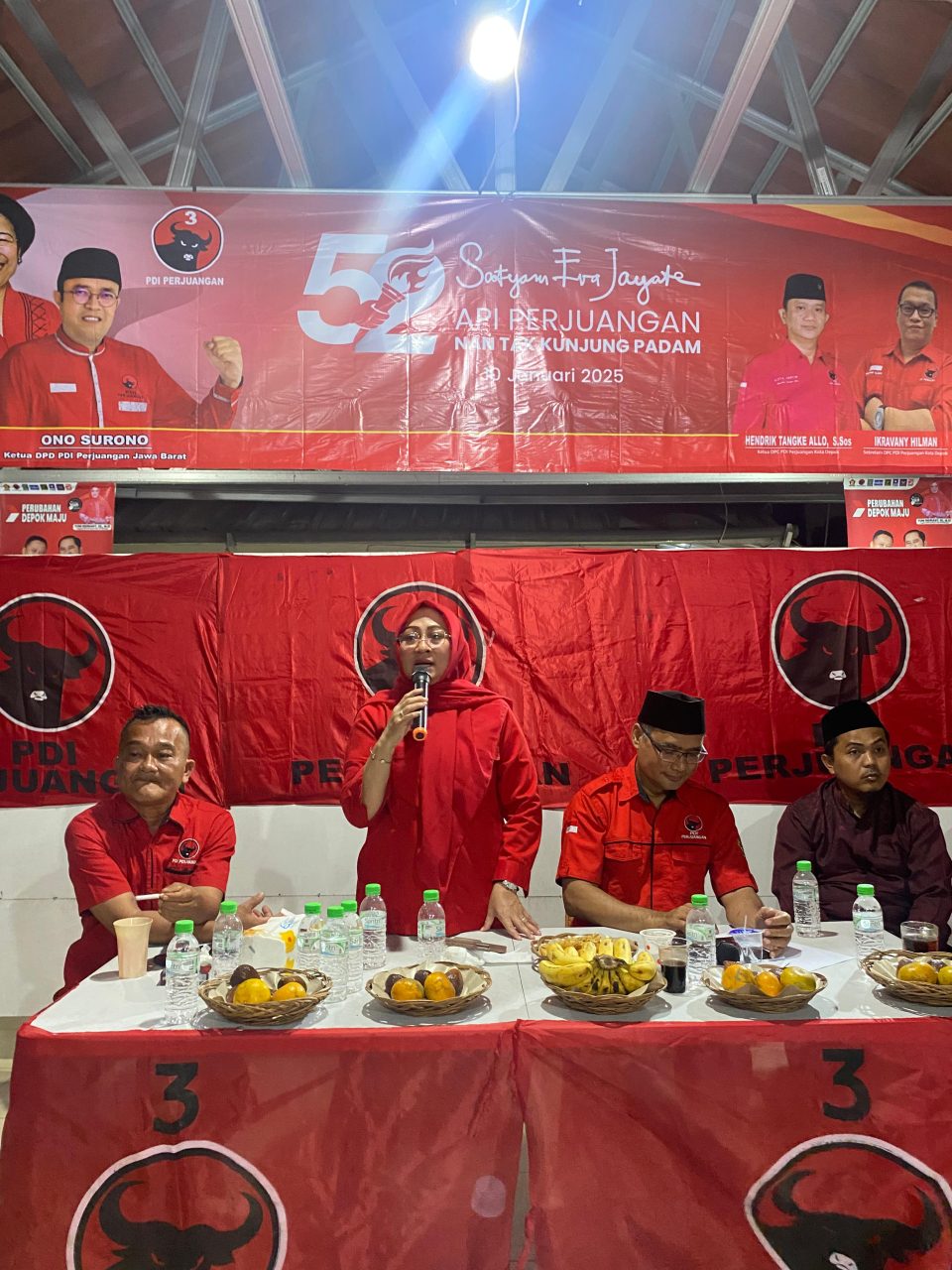 HUT PDIP ke-52, Teguhkan Arahan Megawati Sampai Arus Perubahan Depok