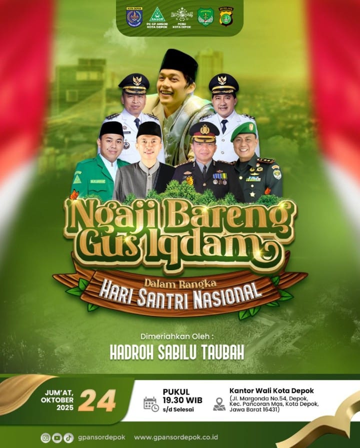 Semarak HSN 2025 PCNU Kota Depok, Istigosah dan Ngaji Bareng Bersama Gus Iqdam